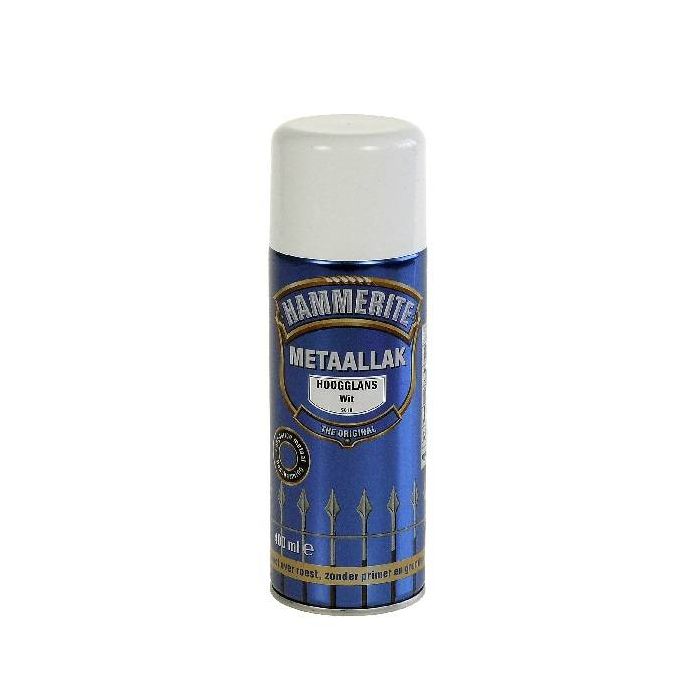 Hammerite Metaallak hoogglans S010 wit 400ML