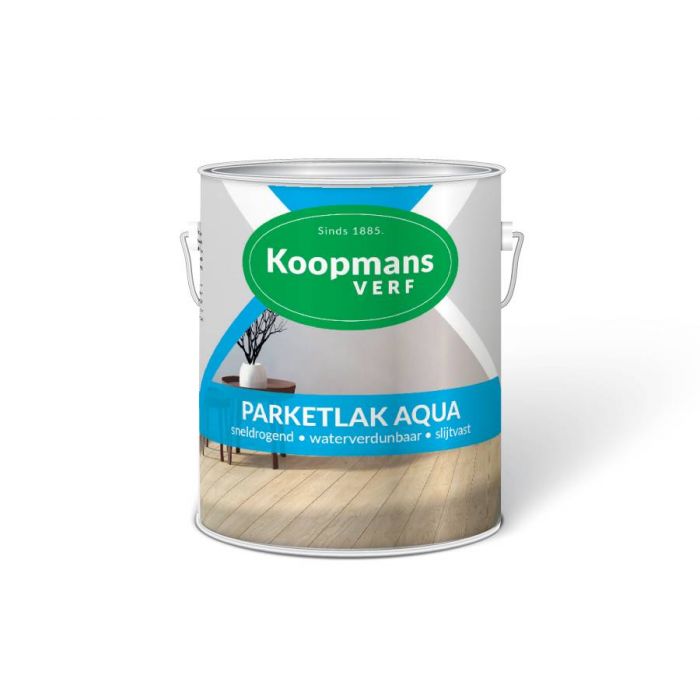 Koopmans Aqua Parketlak zijdeglans blank 750ML