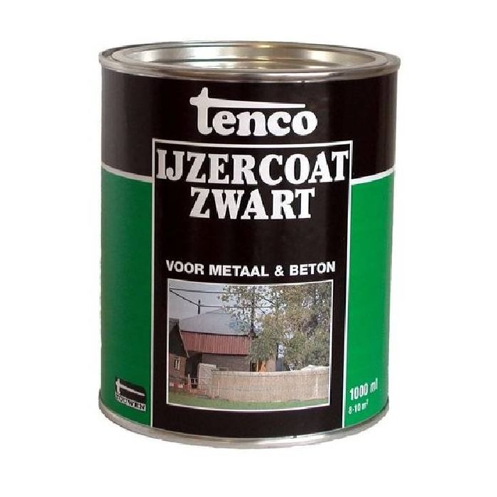 Tenco Ijzercoat zwart - 1 Liter (teervrij)