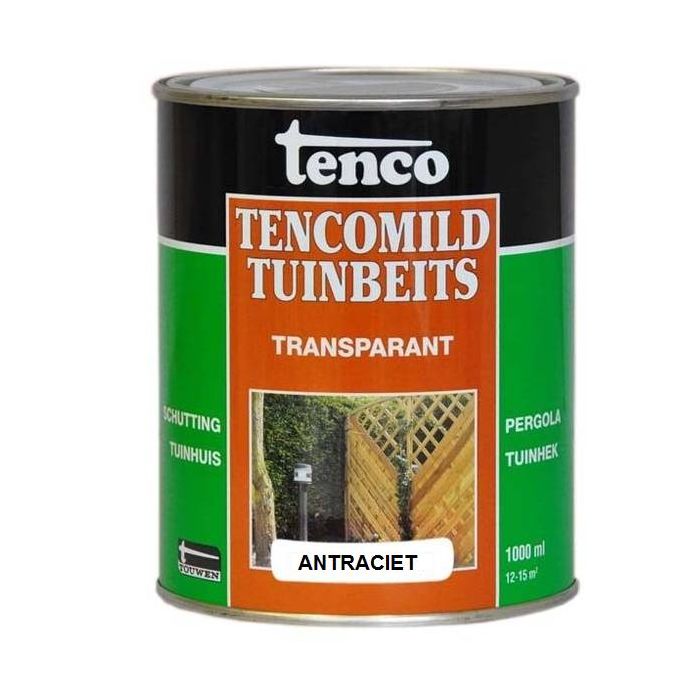 Tenco Tencomild tuinbeits - antraciet transparant - 1 Liter