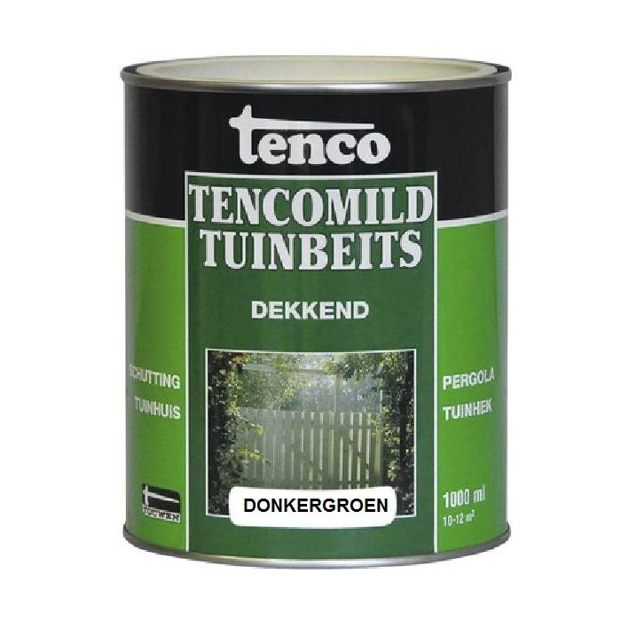 Tenco Tencomild tuinbeits - donkergroen dekkend - 1 Liter