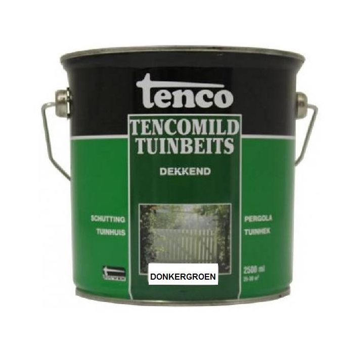 Tenco Tencomild tuinbeits - donkergroen dekkend - 2,5 Liter