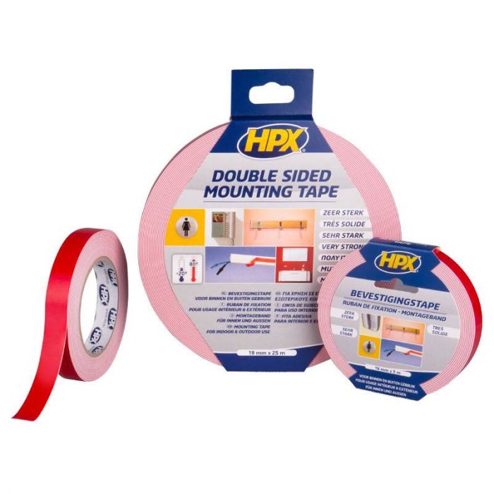 HPX Spiegel bevestigingstape - Mirror mounting tape 19 mm