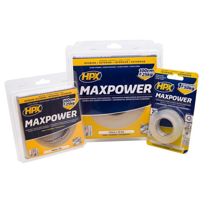 HPX Max Power dubbelzijdige bevestigingstape transparant