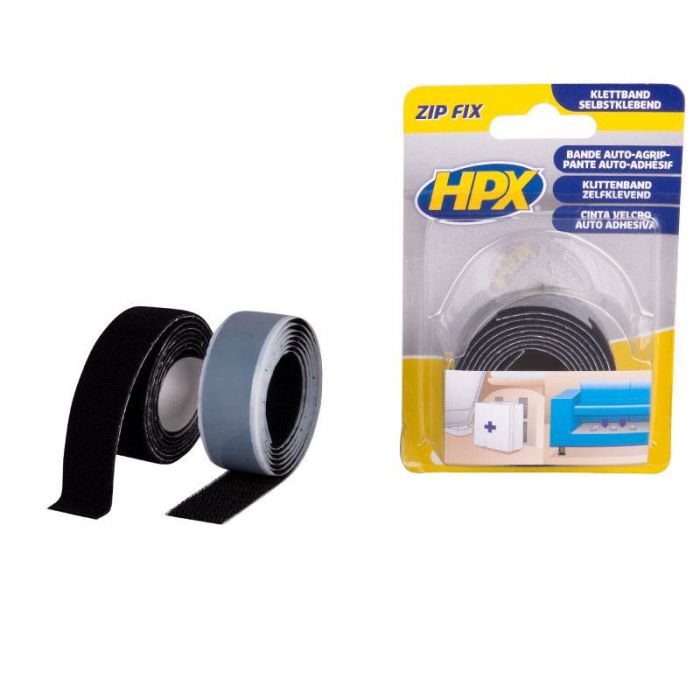 HPX Zip Fix Klittenband (haak+lus) 2x20mm x 1 meter ZF2001