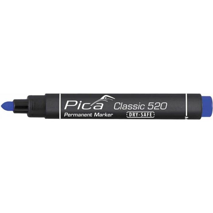 Pica Permanent marker 520/41 1-4 mm ronde punt blauw