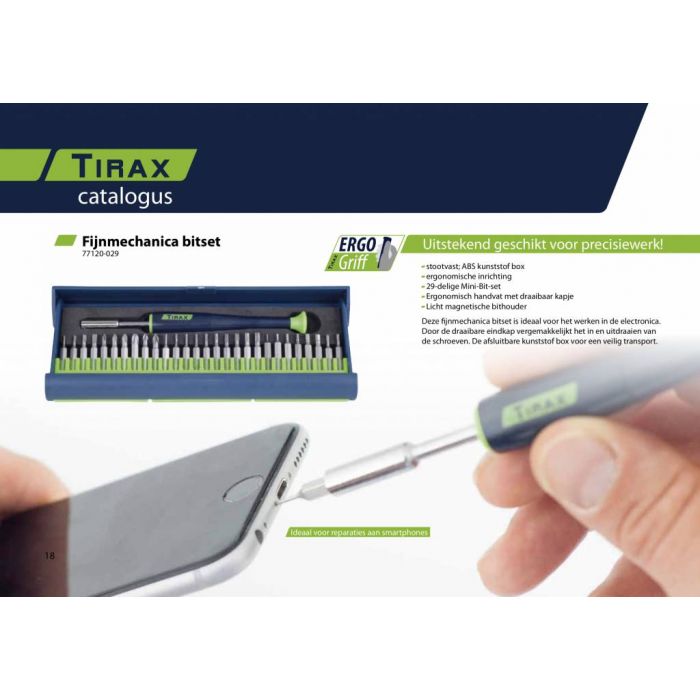 Tirax 77120-029 Precisie bitset - 29-delig