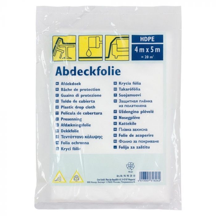 Color Expert Afdekfolie HDPE 0,005 mm - 4x5 meter (20m²) - dun - 96902010