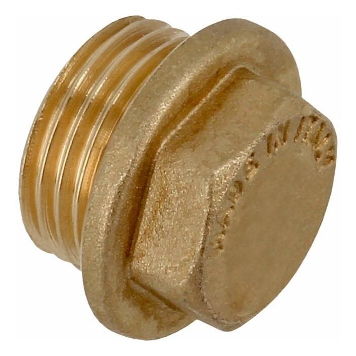 Bonfix 81070 Messing Plug met zeskant 1/2" - buitendraad