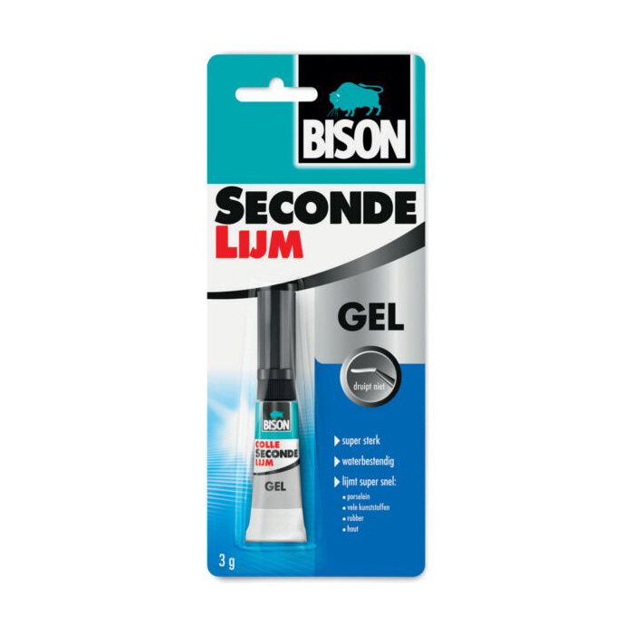 Bison Secondelijm gel - tube 3 gram