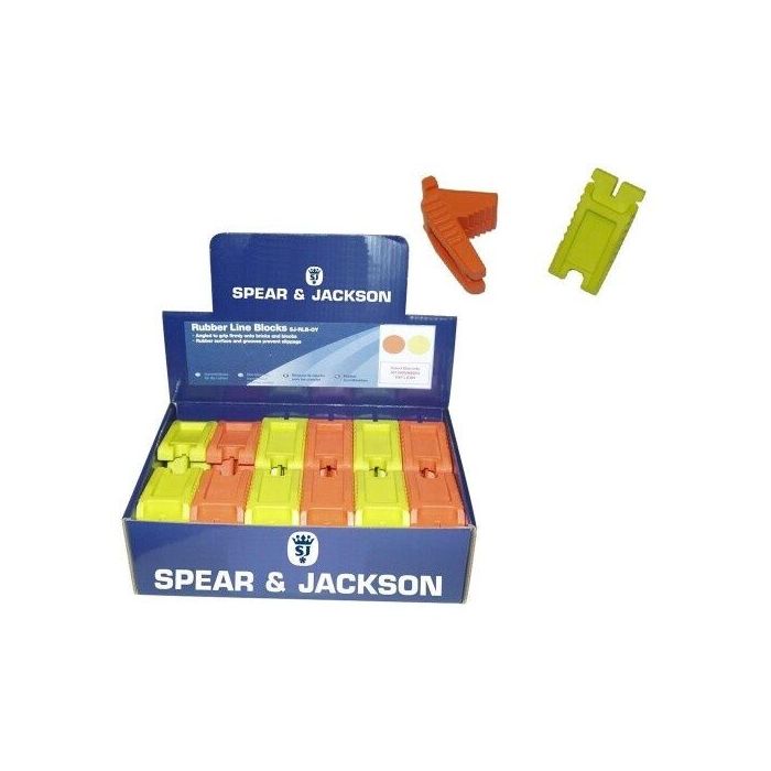 Spear & Jackson Metselblokjes - opspanblokjes - set á 2 stuks - rubber - SJ-RLB-OY