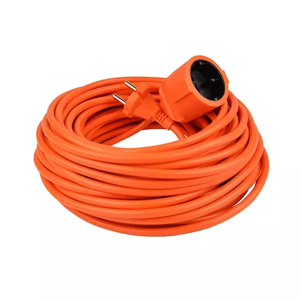 VB verlengsnoer 20 meter 2x1,5 mm² - H05VV-F - oranje