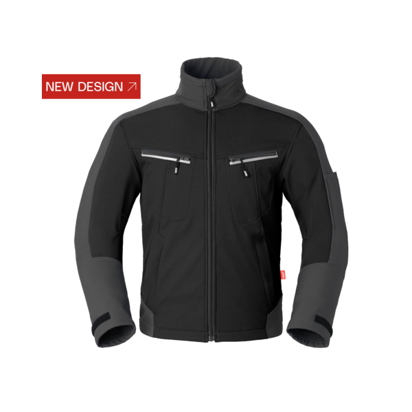 Havep 40145 Softshell Jas - heren - zwart/ charcoal grijs