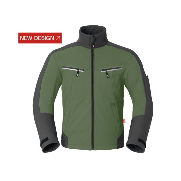 Havep 40145 Softshell Jas - heren - bosbouw groen / charcoal grijs