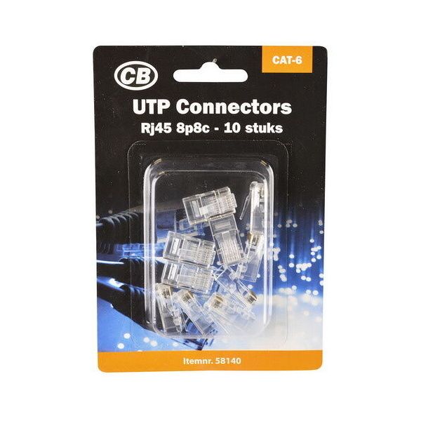 CB Plug - connector RJ45 8P8C tbv UTP CAT6 - 10 stuks