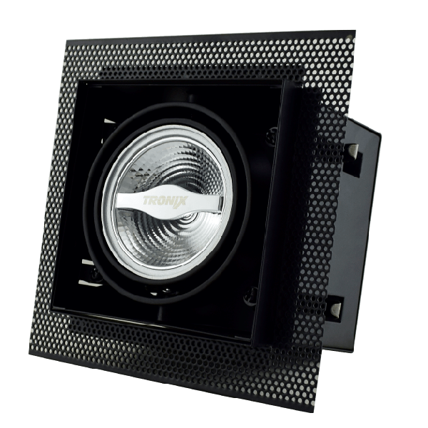 Tronix AR70 Trimless dimbare inbouwspot met lamp - zwart - 148-050