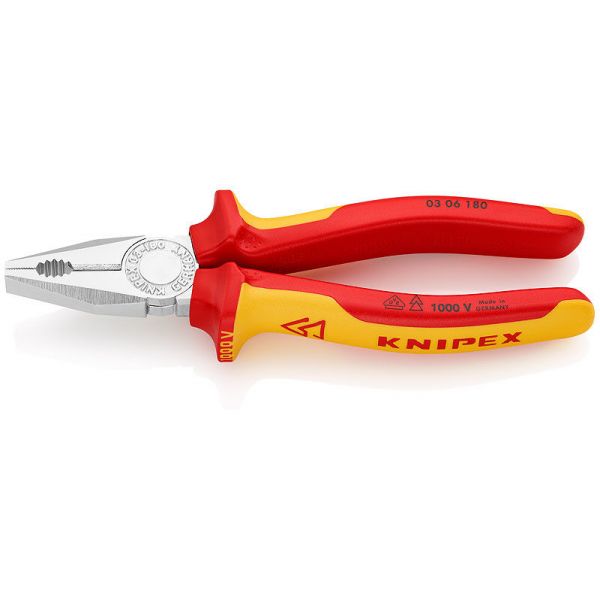 Knipex 03 06 180 Combinatietang VDE - 180 mm - 1000V - gepolijste kop