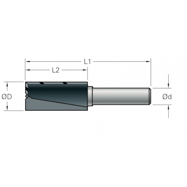 Stehle Hardmetalen groeffrees - Ø3 x 58 mm - met inboorsnede - 58502110