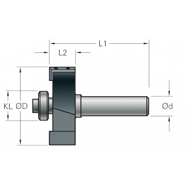 Stehle Hardmetalen Sponningfrees met aanlooplager onder - Ø31,8 x 57 mm - 58512014