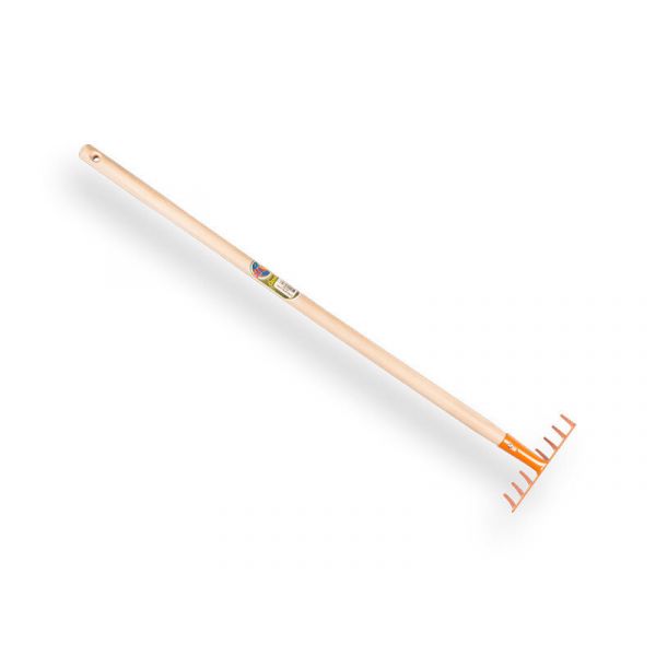 Kinderharkje oranje met 75 cm essen steel - 1470730