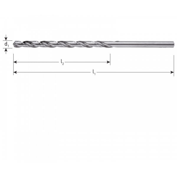 HEVU Metaalboor HSS-G silver-line - lang - Ø2 t/m Ø13 mm