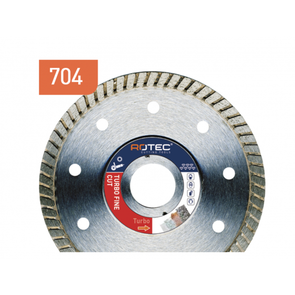 Rotec Diamantzaagblad tbv natuursteen - turbo fine cut - 704