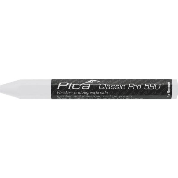 Pica 590/52 Markeerkrijt PRO - Ø12x120 mm - wit - 12 stuks