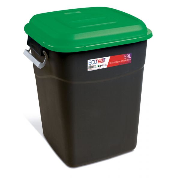 Tayg Afvalcontainer - 50 liter - groen/ zwart - 412035