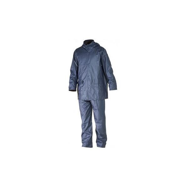 H-Flexwear PU30NB Regenpak met capuchon - PU - marine blauw