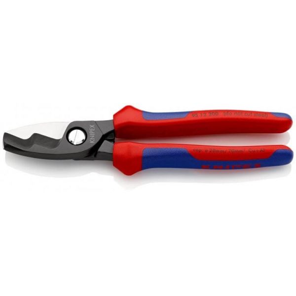 Knipex 95 12 200 Kabelschaar met dubbele snijkanten - 200 mm - gepolijste kop