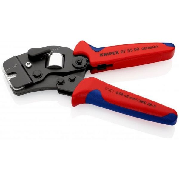 Knipex 97 53 09 Zelfinstellende krimptang voor adereindhulzen - 190 mm - gebruineerd