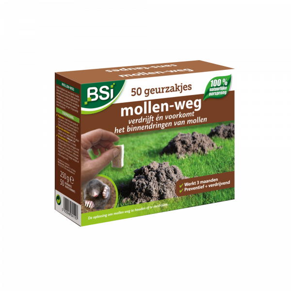 BSI Mollen weg wateroplosbare geurzakjes - 50 stuks / 100m² - 64110