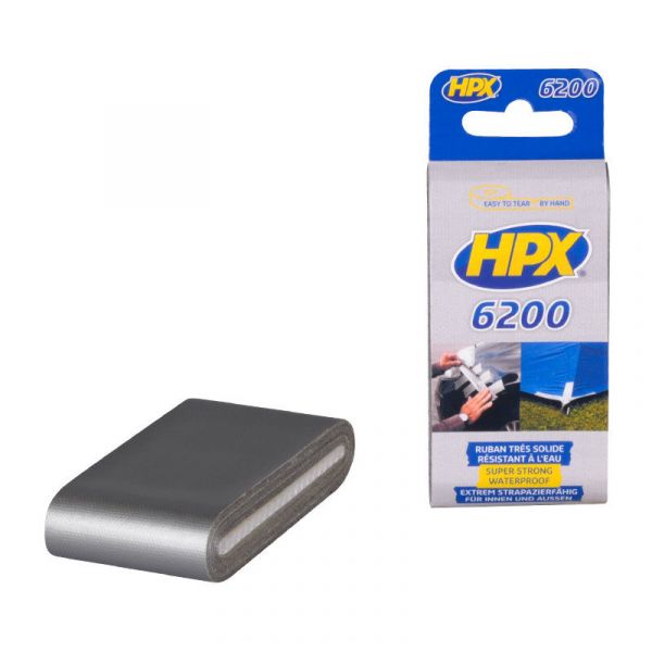 HPX 6200 Duct tape - pantsertape pocketsize - zilver - 48 mm x 5 meter - CS4805