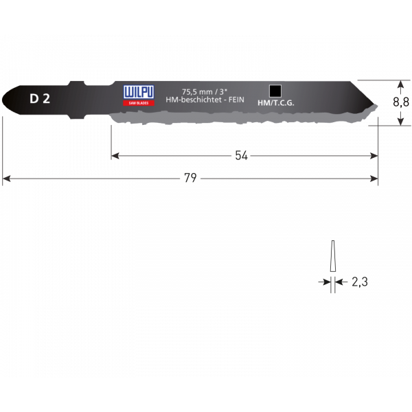 Wilpu Decoupeerzaagblad D2 - 3 stuks - 510.0961