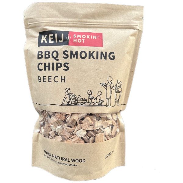  Keij BBQ Rookhout chips - beuken - 1700 ml