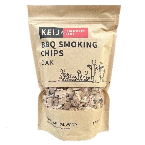  Keij BBQ Rookhout chips - eiken - 1700 ml