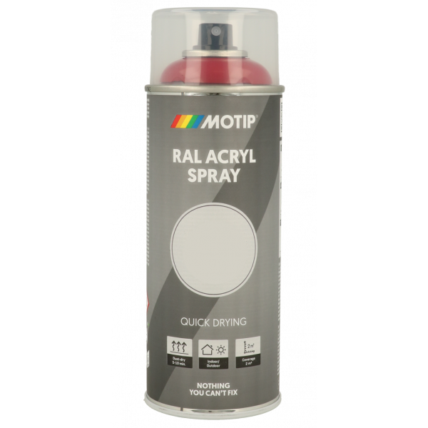 Motip Acryl Industrial spuitlak - RAL9005 diep zwart - zijdeglans - 400 ml - 07164