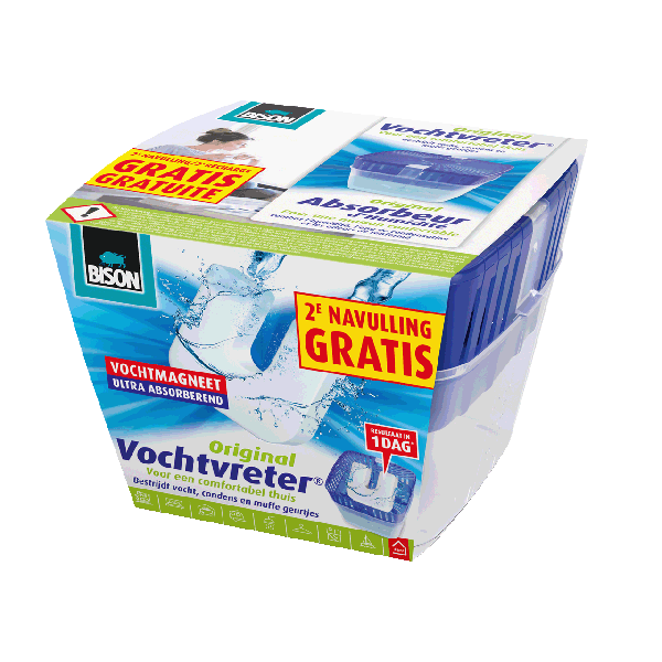 Bison Vochtvreter® Original apparaat 450 gram + gratis vochtmagneet navulling - 6313243