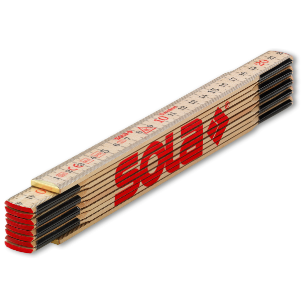 Sola H 2/10 Houten vouwduimtstok - 2 meter - blank - 53010201