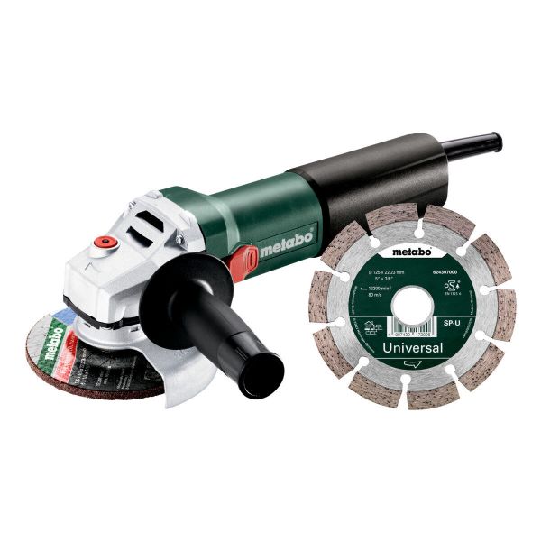 Metabo WQ 1100-125 SET haakse slijper - 1100W - Ø125 mm - 610035920