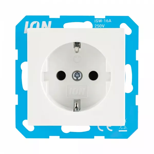 ION Wandcontactdoos RA V1/J1 - glans Alpin Wit - 10.100.011