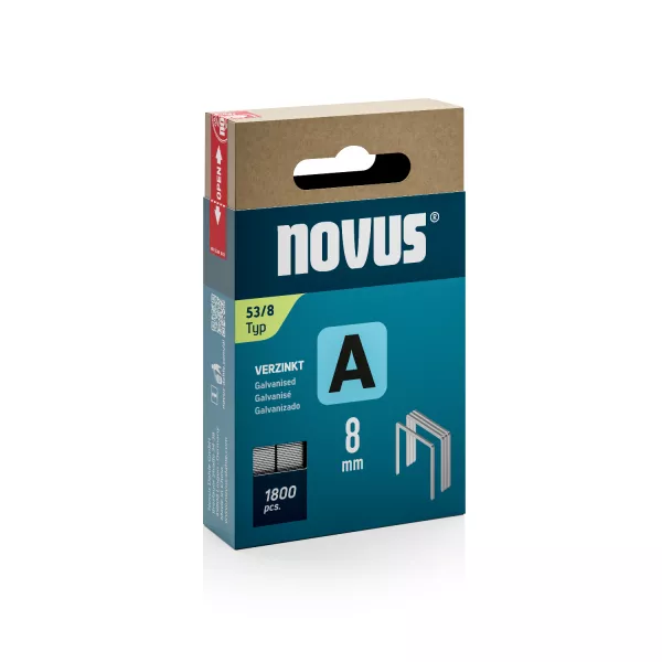 Novus Fijne draadnieten Superhard - A type 53 - 8 mm - 1800 stuks - 042-0775