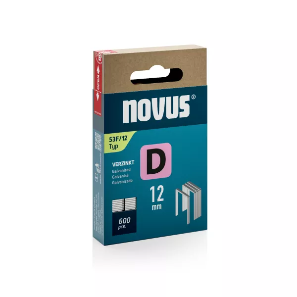 Novus Platte draadnieten - D type 53F - 12 mm - 600 stuks - 042-0791