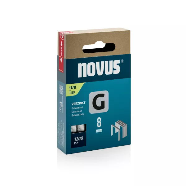 Novus Platte draadnieten - G type 11 - 8 mm - 1200 stuks - 042-0796