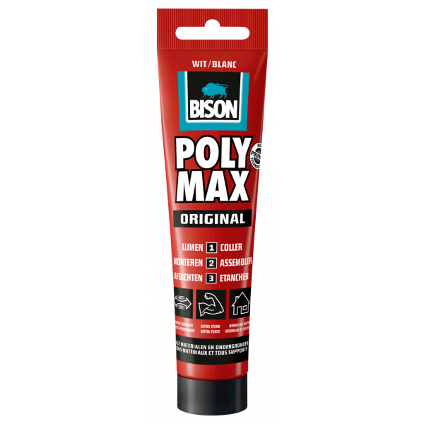 Bison POLY MAX® Original montagekit - wit - 165 gram - tube - 6300466