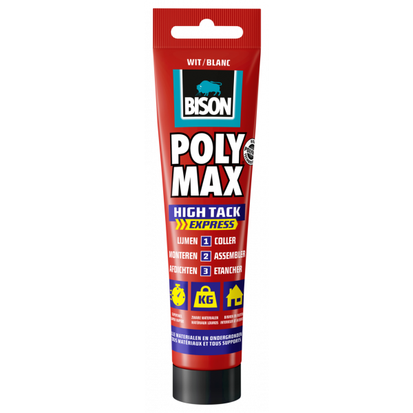 Bison POLY MAX® High Tack Express - wit - 165 gram - tube - 6312640