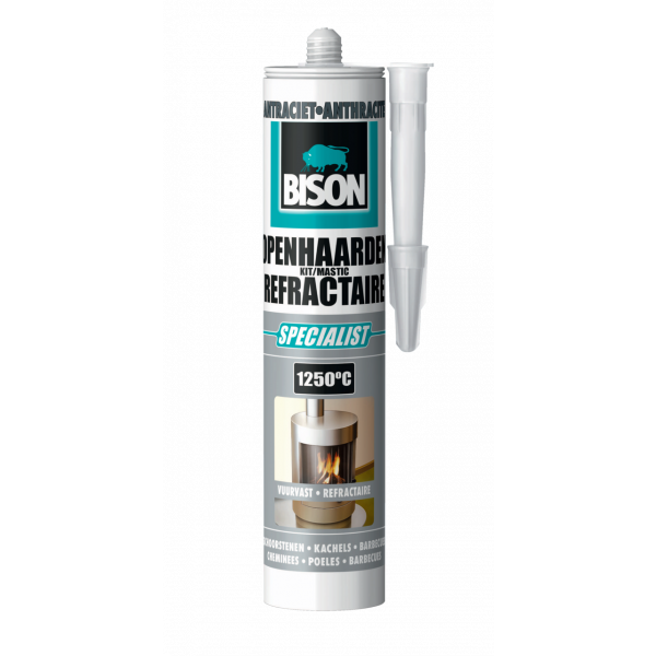 Bison Openhaardenkit tot 1250°C - antraciet - 310 ml - koker - 1332025