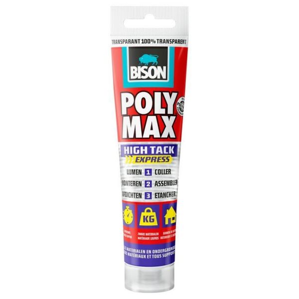 Bison POLY MAX® High Tack Express - transparant - 115 gram - tube - 6314425