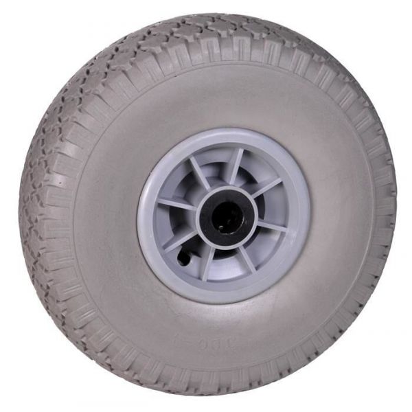 Hummer CW124 Wiel voor steekwagen - 300x4 - volrubber - PVC naaldlagers 20 mm