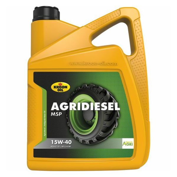 Kroon-oil MSP 15W-40 Agridiesel motorolie - 5 Liter - 35081